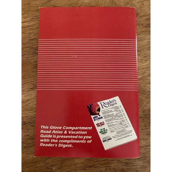 Reader's Digest Glove Compartment Road Atlas & Vacation Guide 1988 Paperback - Picture 2 of 2